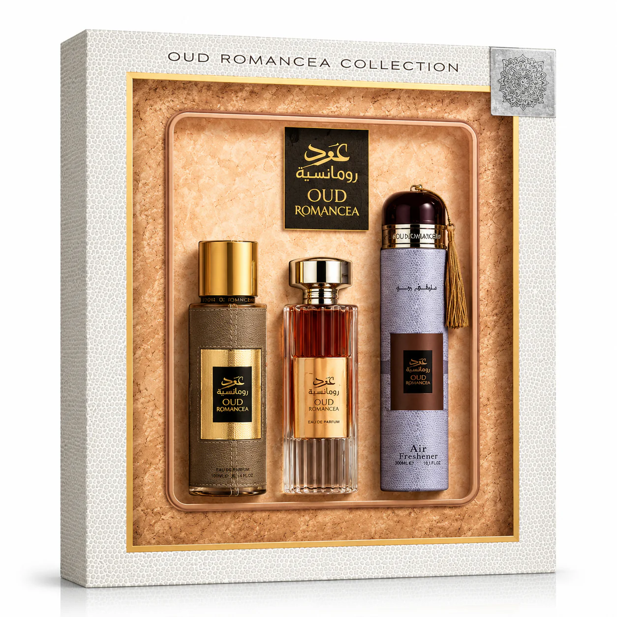 Oud Romancea Collection Gift Set by Ard Al Zaafaran – 3 Piece Unisex Fragrance Set