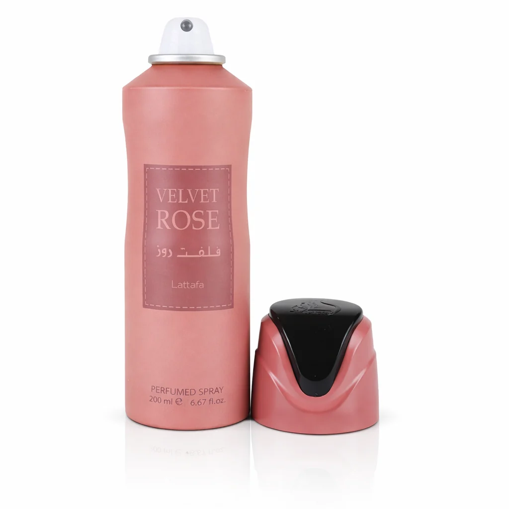 Velvet Rose Perfumed Deodorant Spray – Lattafa 200ml